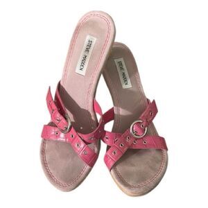Steve Madden “Peter” Sandals Pink Alligator straps | size 8